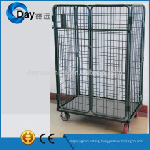 HM-8A steel laundry basket cart with 2 doors, no lid, no clapboard, bear 500kgs